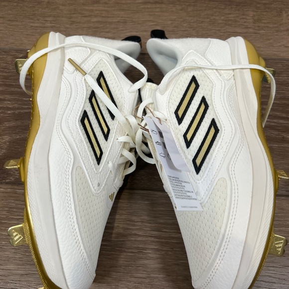 Adidas PureHustle 3 Elite Softball Cleats Womens Size 8 Off White/Gold Metal - Picture 6 of 10